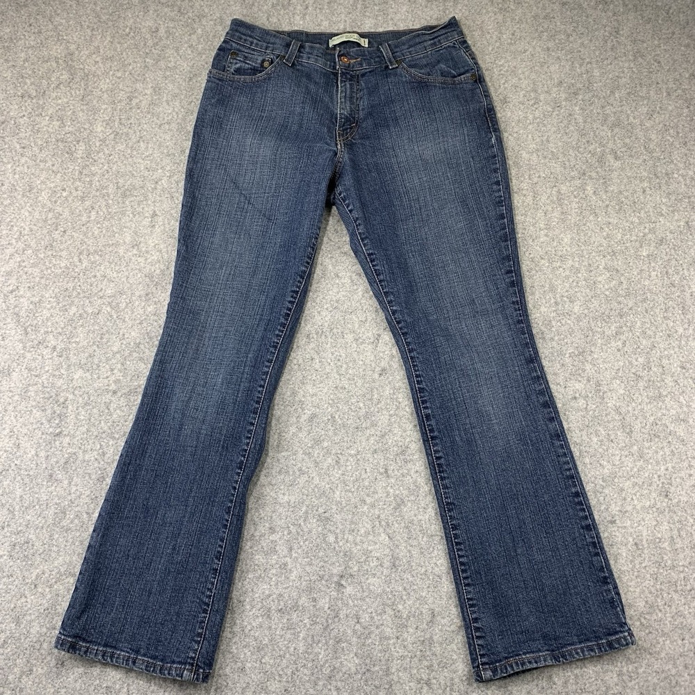Levis 550 Woman's Relaxed Boot Cut Stretch Blue Jeans Size 8 Short 30x29